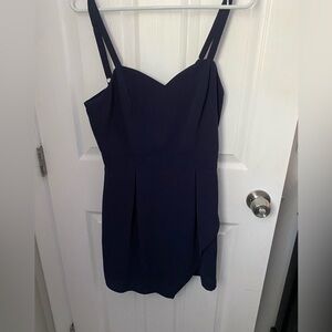 Adelyn Rae Navy Romper